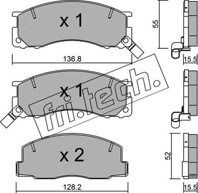 Fri.Tech. 290.0 - Тормозные колодки, дисковые, комплект autosila-amz.com