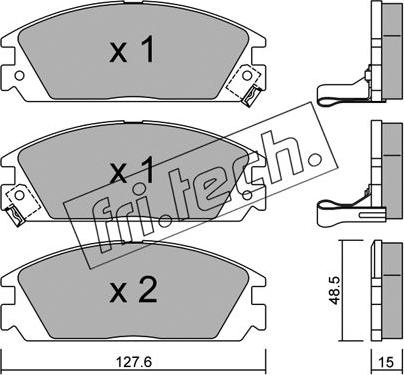 Fri.Tech. 246.1 - Тормозные колодки, дисковые, комплект autosila-amz.com