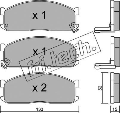 Fri.Tech. 241.1 - Тормозные колодки, дисковые, комплект autosila-amz.com