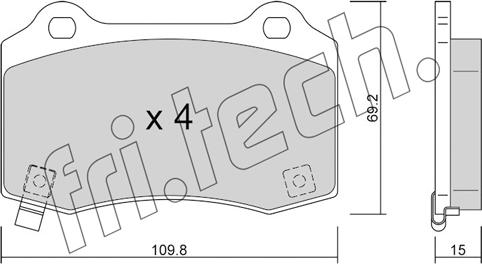 BENDIX BPD2266 - Тормозные колодки, дисковые, комплект autosila-amz.com