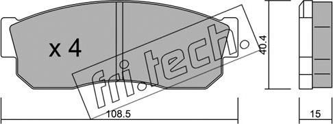 Fri.Tech. 211.0 - Тормозные колодки, дисковые, комплект autosila-amz.com