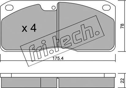 Fri.Tech. 279.0 - Тормозные колодки, дисковые, комплект autosila-amz.com