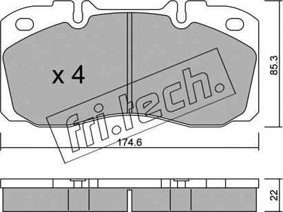 Fri.Tech. 277.0 - Тормозные колодки, дисковые, комплект autosila-amz.com