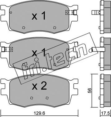 Fri.Tech. 740.0 - Тормозные колодки, дисковые, комплект autosila-amz.com