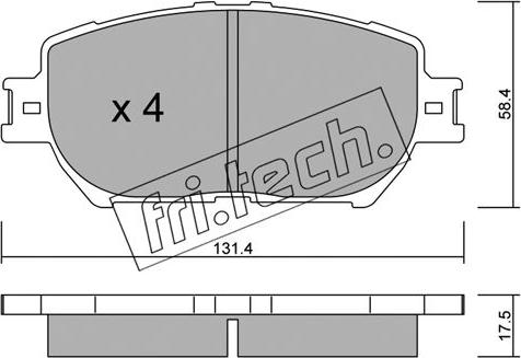 Fri.Tech. 767.0 - Тормозные колодки, дисковые, комплект autosila-amz.com