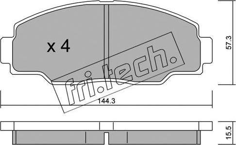 Fri.Tech. 771.0 - Тормозные колодки, дисковые, комплект autosila-amz.com