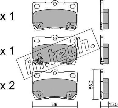 Fri.Tech. 777.0 - Тормозные колодки, дисковые, комплект autosila-amz.com