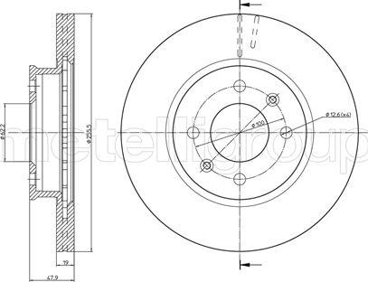 Fri.Tech. BD0908 - Тормозной диск autosila-amz.com