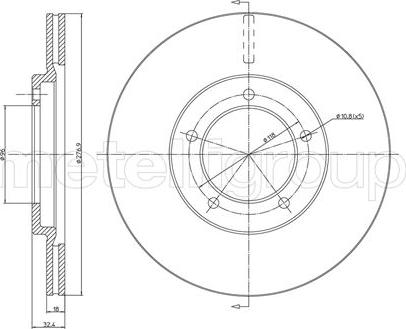 Fri.Tech. BD0935 - Тормозной диск autosila-amz.com