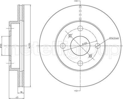 Fri.Tech. BD0458 - Тормозной диск autosila-amz.com