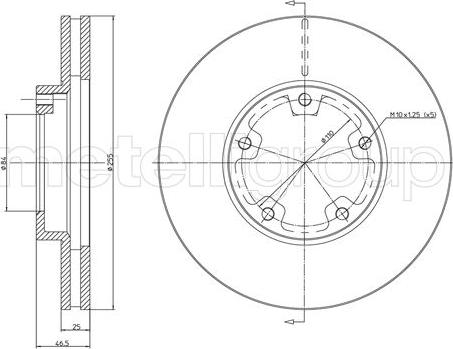 Fri.Tech. BD0426 - Тормозной диск autosila-amz.com