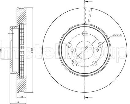 Fri.Tech. BD0555 - Тормозной диск autosila-amz.com