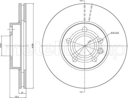 Fri.Tech. BD0503 - Тормозной диск autosila-amz.com