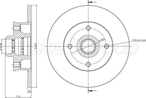 Fri.Tech. BD0574 - Тормозной диск autosila-amz.com