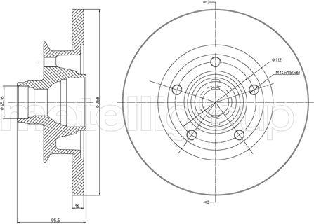 Fri.Tech. BD0578 - Тормозной диск autosila-amz.com