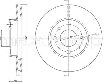 Fri.Tech. BD0640 - Тормозной диск autosila-amz.com