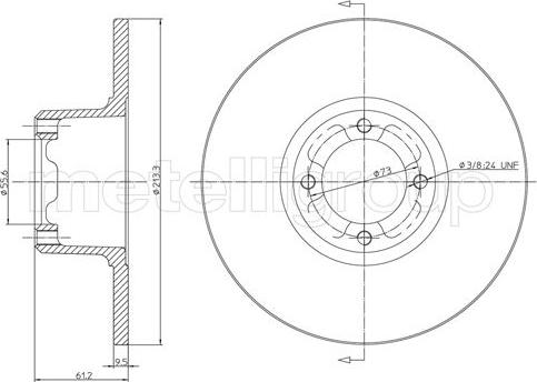 Fri.Tech. BD0034 - Тормозной диск autosila-amz.com