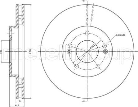 Fri.Tech. BD0153 - Тормозной диск autosila-amz.com