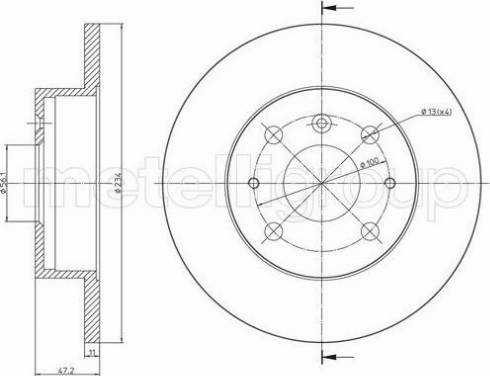 Fri.Tech. BD0164 - Тормозной диск autosila-amz.com