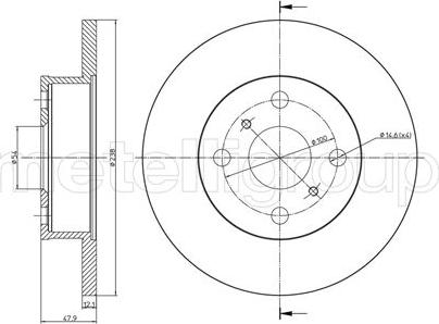 Fri.Tech. BD0160 - Тормозной диск autosila-amz.com