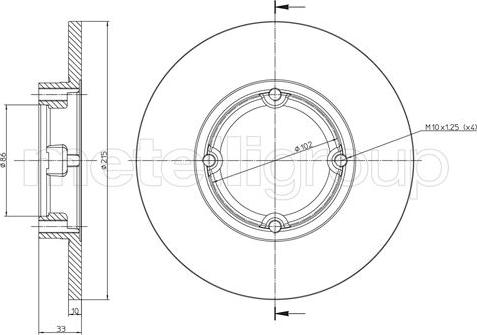 Fri.Tech. BD0117 - Тормозной диск autosila-amz.com