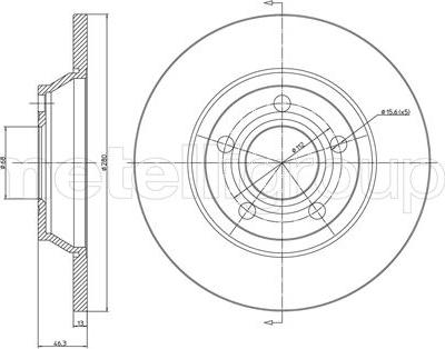 Fri.Tech. BD0187 - Тормозной диск autosila-amz.com