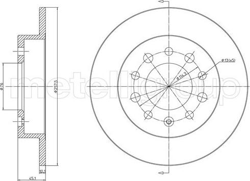 Fri.Tech. BD0135 - Тормозной диск autosila-amz.com