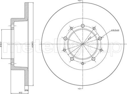 Fri.Tech. BD0843 - Тормозной диск autosila-amz.com