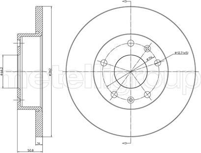 Fri.Tech. BD0856 - Тормозной диск autosila-amz.com