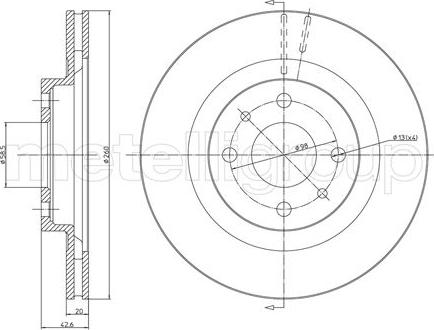 Fri.Tech. BD0803 - Тормозной диск autosila-amz.com