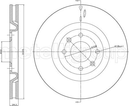 Fri.Tech. BD0812 - Тормозной диск autosila-amz.com