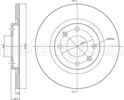 Fri.Tech. BD0835 - Тормозной диск autosila-amz.com