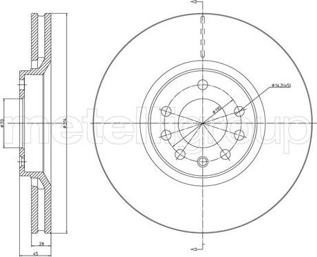 Fri.Tech. BD0398 - Тормозной диск autosila-amz.com