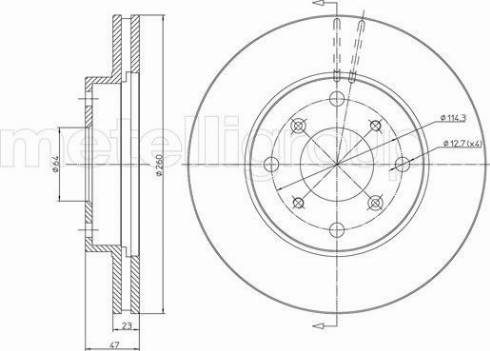 Fri.Tech. BD0354 - Тормозной диск autosila-amz.com