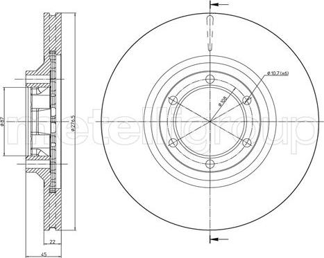 Fri.Tech. BD0353 - Тормозной диск autosila-amz.com