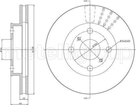 Fri.Tech. BD0384 - Тормозной диск autosila-amz.com