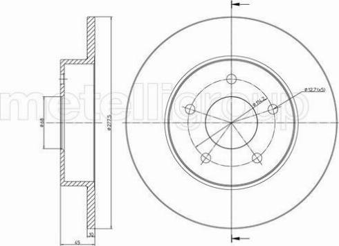 Pex 17.0871 - Тормозной диск autosila-amz.com