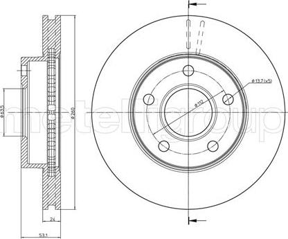 Fri.Tech. BD0249 - Тормозной диск autosila-amz.com