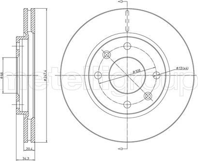 Fri.Tech. BD0256 - Тормозной диск autosila-amz.com