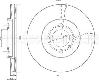 Fri.Tech. BD0253 - Тормозной диск autosila-amz.com