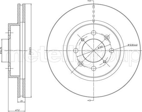 Fri.Tech. BD0261 - Тормозной диск autosila-amz.com