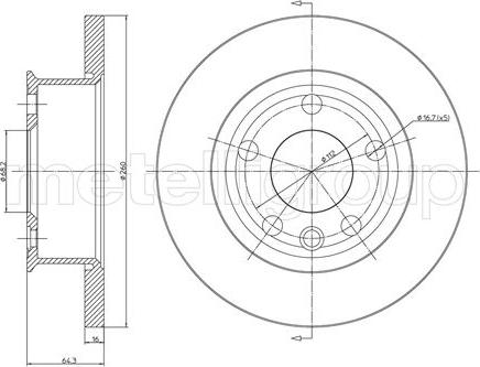 Fri.Tech. BD0220 - Тормозной диск autosila-amz.com