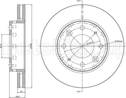 Fri.Tech. BD0799 - Тормозной диск autosila-amz.com