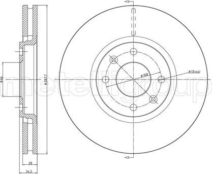 Fri.Tech. BD0794 - Тормозной диск autosila-amz.com