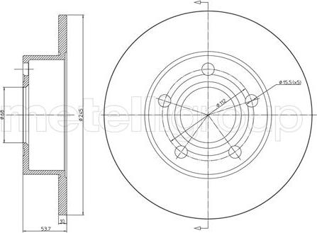 Fri.Tech. BD0749 - Тормозной диск autosila-amz.com