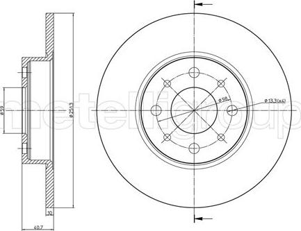 Fri.Tech. BD1466 - Тормозной диск autosila-amz.com