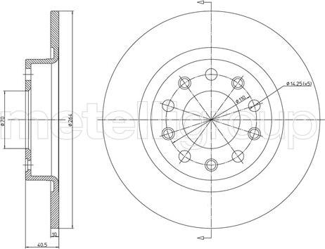 Fri.Tech. BD1467 - Тормозной диск autosila-amz.com