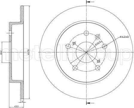 Fri.Tech. BD1438 - Тормозной диск autosila-amz.com