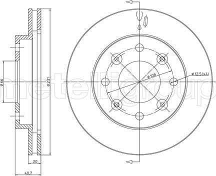 Fri.Tech. BD1519 - Тормозной диск autosila-amz.com