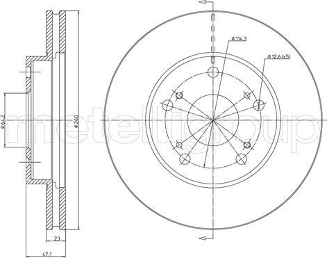 Fri.Tech. BD1010 - Тормозной диск autosila-amz.com